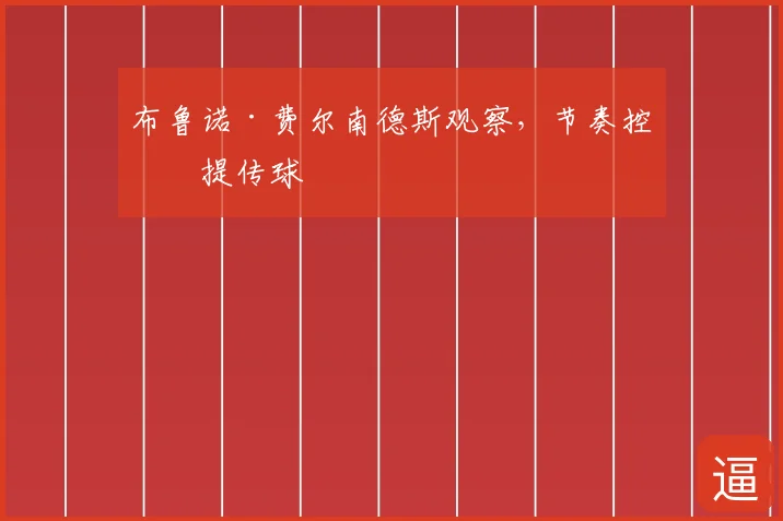布鲁诺·费尔南德斯观察，节奏控制提传球